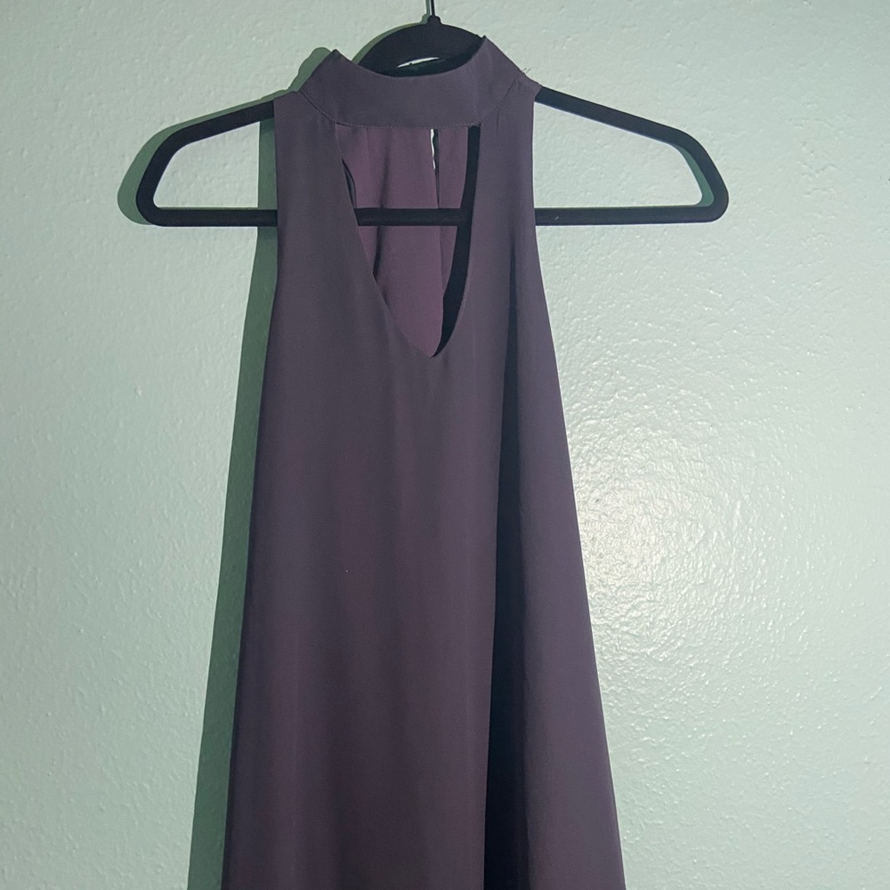 Impeccable Pig High neck Purple Shift dress